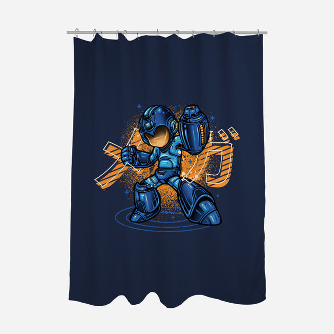 Mega Blast-None-Polyester-Shower Curtain-glitchygorilla