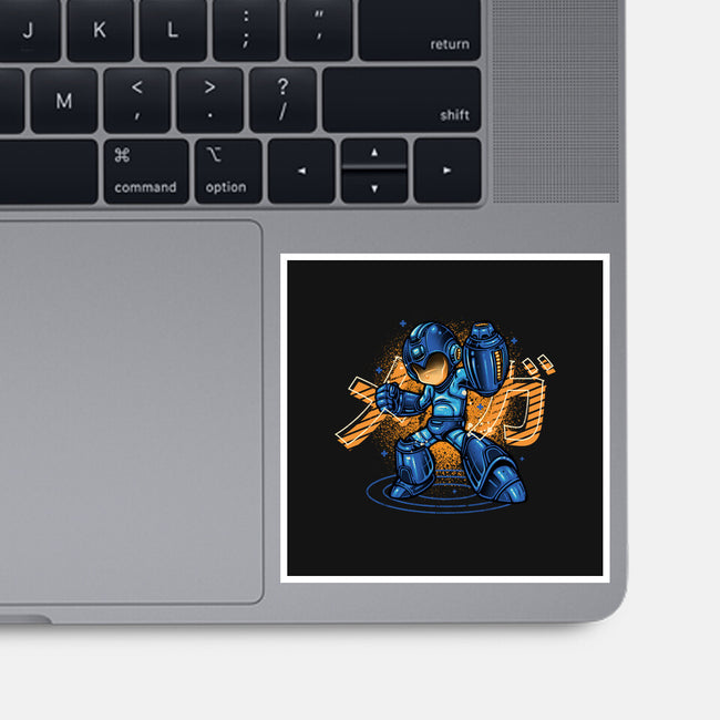 Mega Blast-None-Glossy-Sticker-glitchygorilla