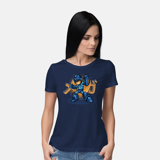 Mega Blast-Womens-Basic-Tee-glitchygorilla