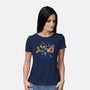 Mega Blast-Womens-Basic-Tee-glitchygorilla