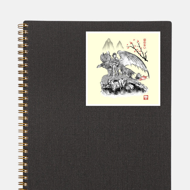 Toothless Sumi-e-None-Glossy-Sticker-Astrobot Invention
