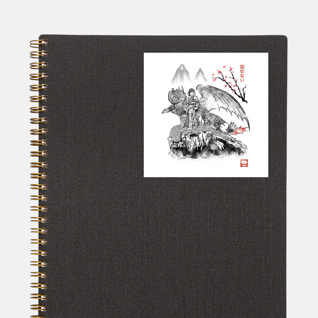 Toothless Sumi-e-None-Glossy-Sticker-Astrobot Invention