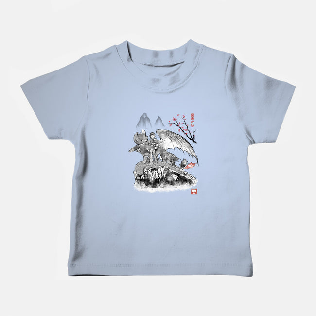 Toothless Sumi-e-Baby-Basic-Tee-Astrobot Invention