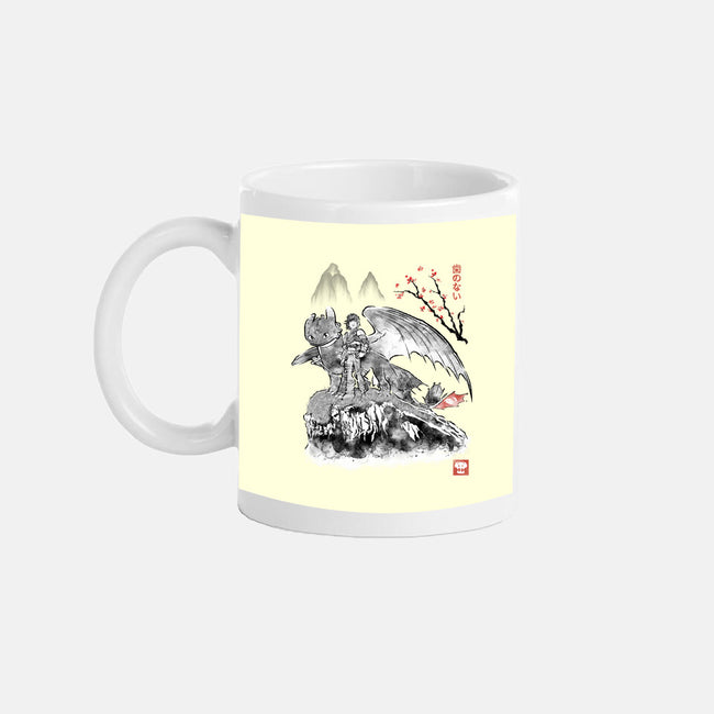 Toothless Sumi-e-None-Mug-Drinkware-Astrobot Invention
