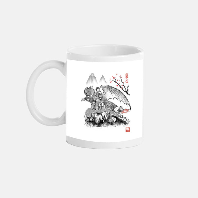 Toothless Sumi-e-None-Mug-Drinkware-Astrobot Invention