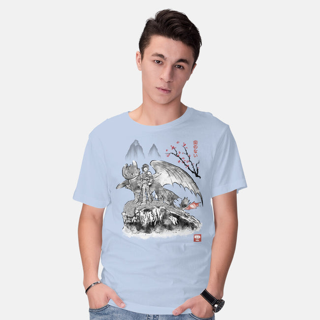 Toothless Sumi-e-Mens-Basic-Tee-Astrobot Invention