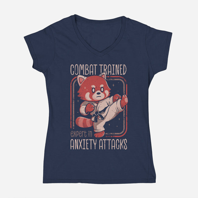Anxiety Attack Expert-Womens-V-Neck-Tee-eduely
