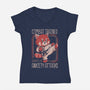 Anxiety Attack Expert-Womens-V-Neck-Tee-eduely