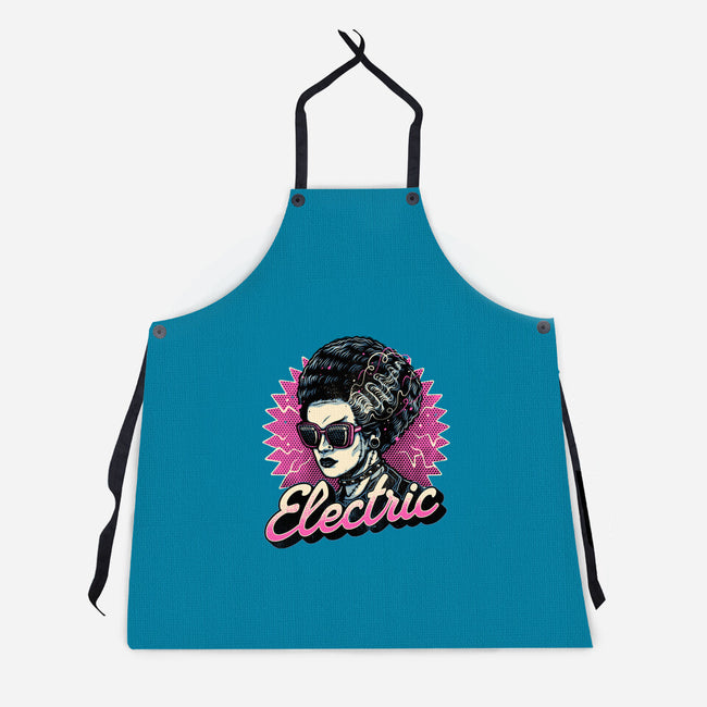 Electric Vibes Forever-Unisex-Kitchen-Apron-glitchygorilla