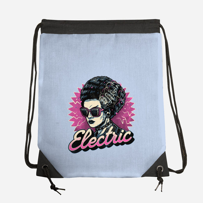 Electric Vibes Forever-None-Drawstring-Bag-glitchygorilla