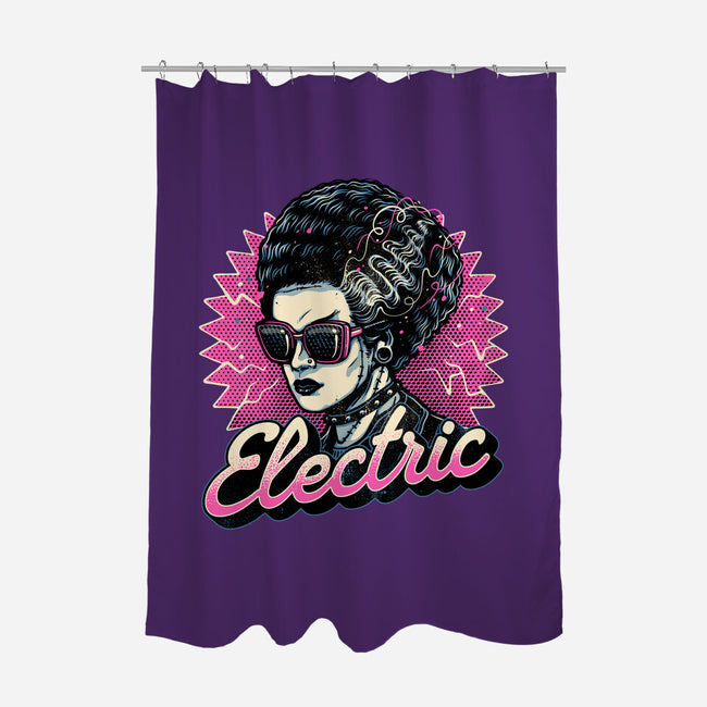 Electric Vibes Forever-None-Polyester-Shower Curtain-glitchygorilla