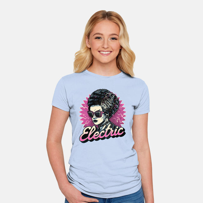 Electric Vibes Forever-Womens-Fitted-Tee-glitchygorilla