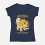 Dolores The Aquilops-Womens-V-Neck-Tee-palmstreet