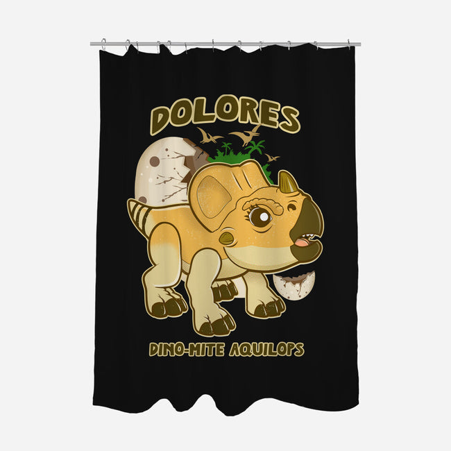 Dolores The Aquilops-None-Polyester-Shower Curtain-palmstreet