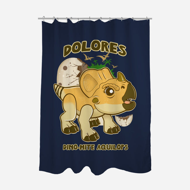 Dolores The Aquilops-None-Polyester-Shower Curtain-palmstreet