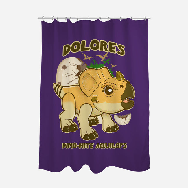 Dolores The Aquilops-None-Polyester-Shower Curtain-palmstreet