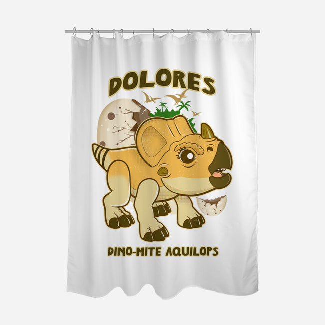Dolores The Aquilops-None-Polyester-Shower Curtain-palmstreet