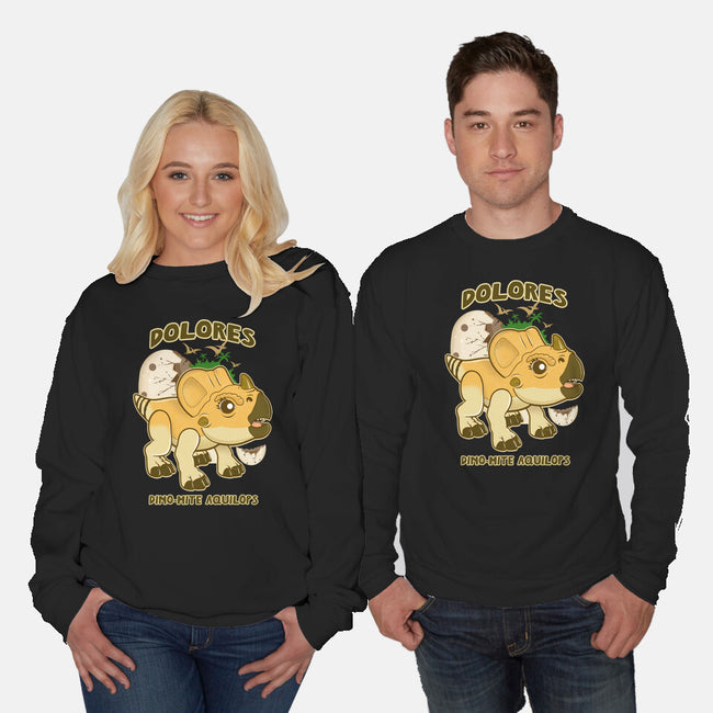 Dolores The Aquilops-Unisex-Crew Neck-Sweatshirt-palmstreet