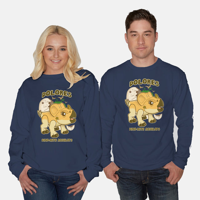 Dolores The Aquilops-Unisex-Crew Neck-Sweatshirt-palmstreet