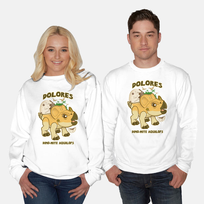 Dolores The Aquilops-Unisex-Crew Neck-Sweatshirt-palmstreet