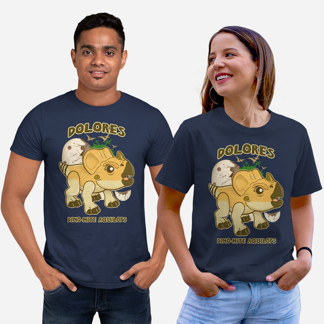 Dolores The Aquilops-Unisex-Basic-Tee-palmstreet