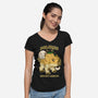 Dolores The Aquilops-Womens-V-Neck-Tee-palmstreet