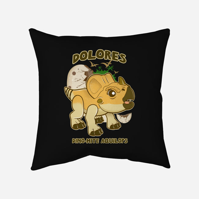 Dolores The Aquilops-None-Removable Cover w Insert-Throw Pillow-palmstreet