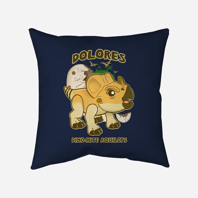Dolores The Aquilops-None-Removable Cover w Insert-Throw Pillow-palmstreet