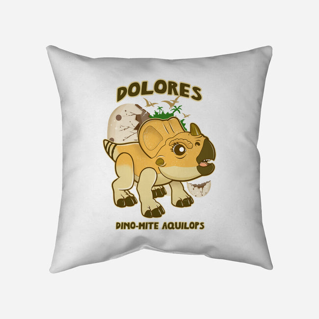 Dolores The Aquilops-None-Removable Cover w Insert-Throw Pillow-palmstreet