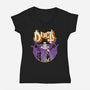 Ghost Duck-Womens-V-Neck-Tee-Barbadifuoco