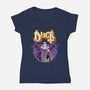 Ghost Duck-Womens-V-Neck-Tee-Barbadifuoco
