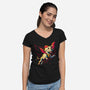 Solar Dog-Womens-V-Neck-Tee-estudiofitas