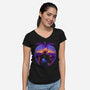 A Mysterious Black Notebook-Womens-V-Neck-Tee-sachpica