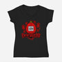 Behegotchi-Womens-V-Neck-Tee-demonigote