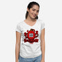 Behegotchi-Womens-V-Neck-Tee-demonigote