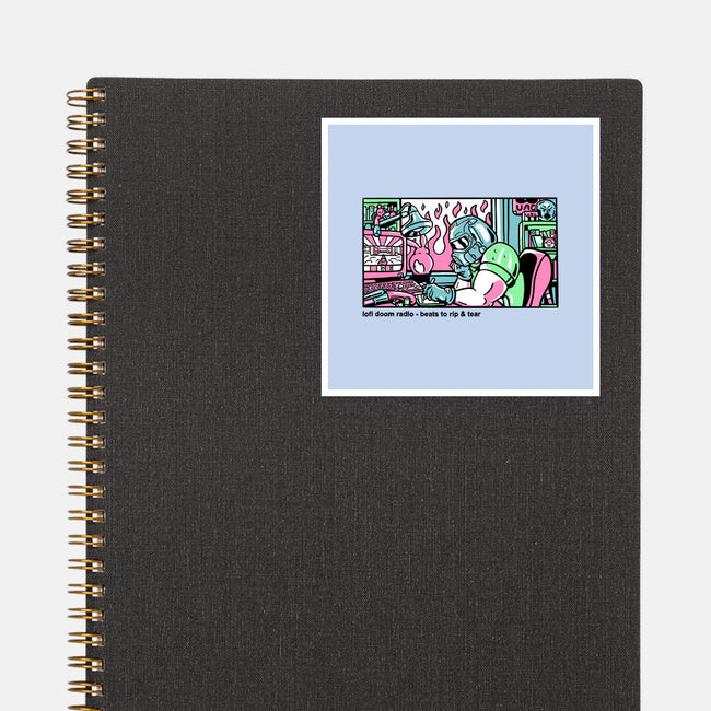 Lofi Dum-None-Glossy-Sticker-demonigote