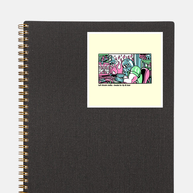 Lofi Dum-None-Glossy-Sticker-demonigote
