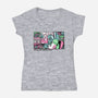 Lofi Dum-Womens-V-Neck-Tee-demonigote