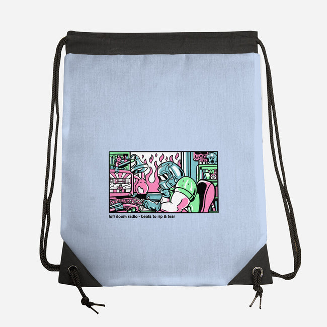 Lofi Dum-None-Drawstring-Bag-demonigote