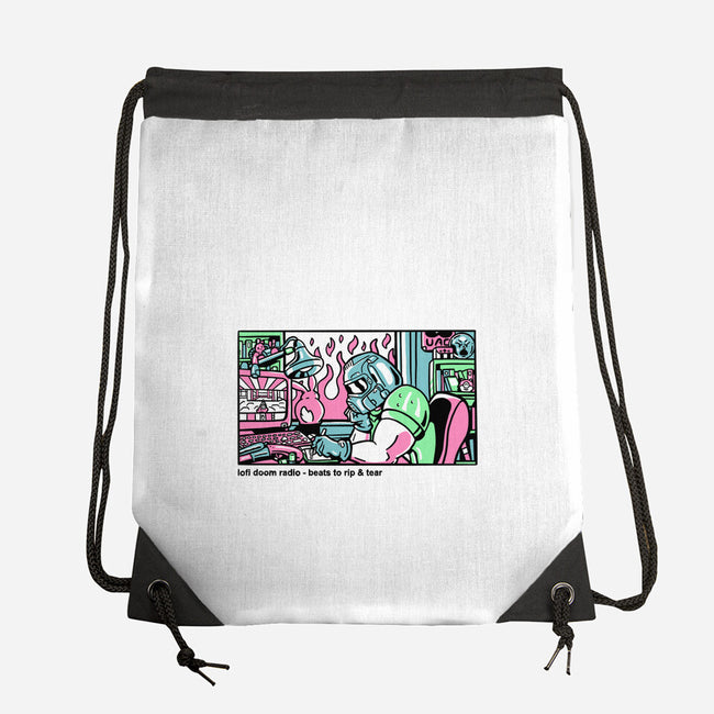 Lofi Dum-None-Drawstring-Bag-demonigote