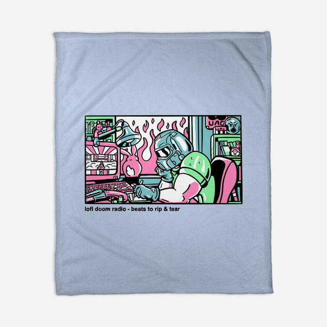 Lofi Dum-None-Fleece-Blanket-demonigote