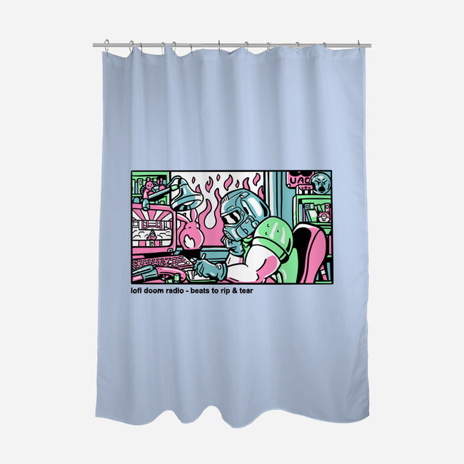 Lofi Dum-None-Polyester-Shower Curtain-demonigote