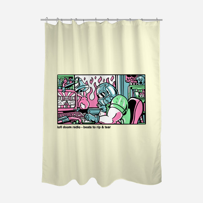 Lofi Dum-None-Polyester-Shower Curtain-demonigote