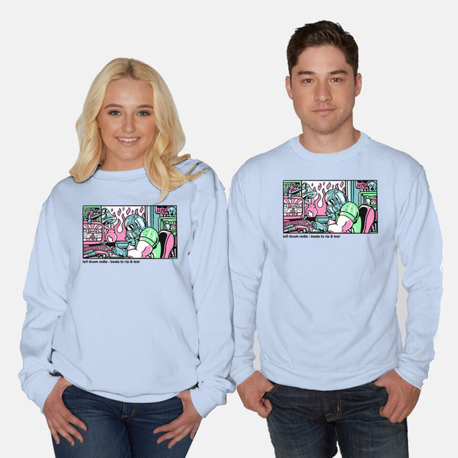 Lofi Dum-Unisex-Crew Neck-Sweatshirt-demonigote