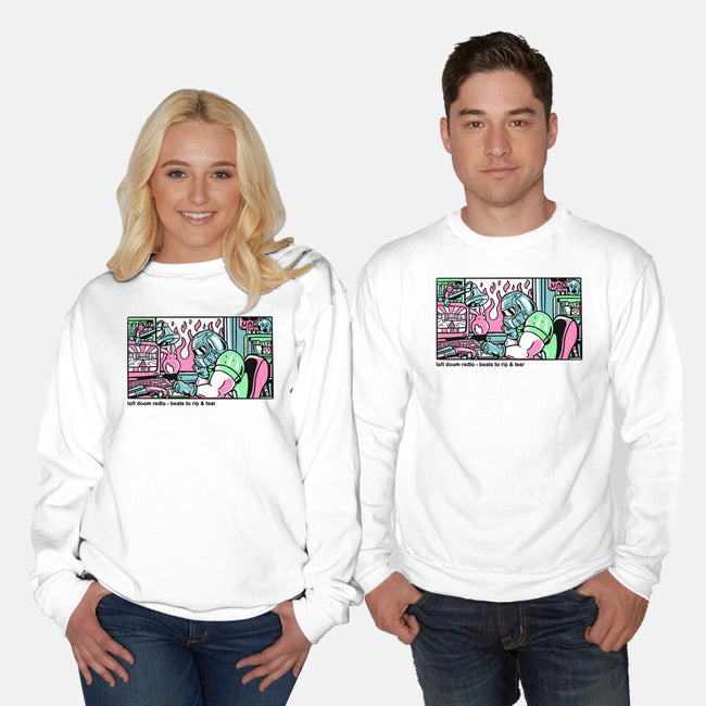 Lofi Dum-Unisex-Crew Neck-Sweatshirt-demonigote