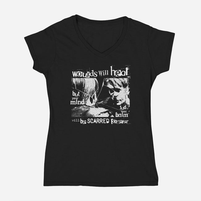 Wounds will heal-Womens-V-Neck-Tee-demonigote