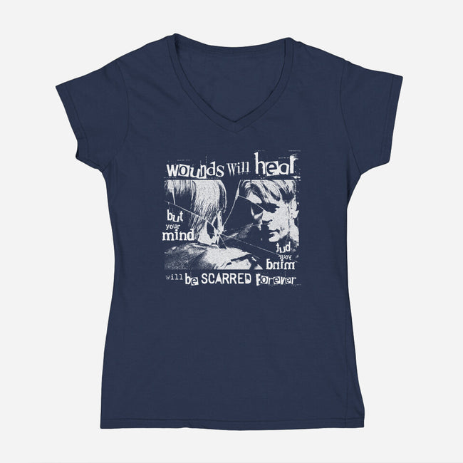 Wounds will heal-Womens-V-Neck-Tee-demonigote