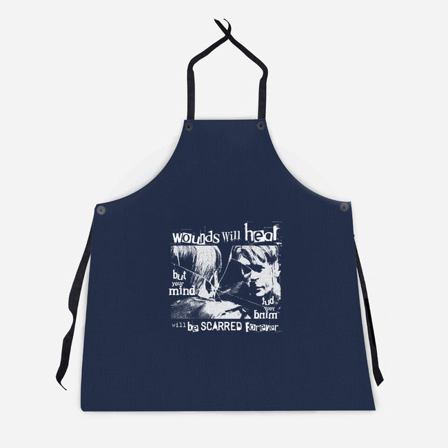 Wounds will heal-Unisex-Kitchen-Apron-demonigote