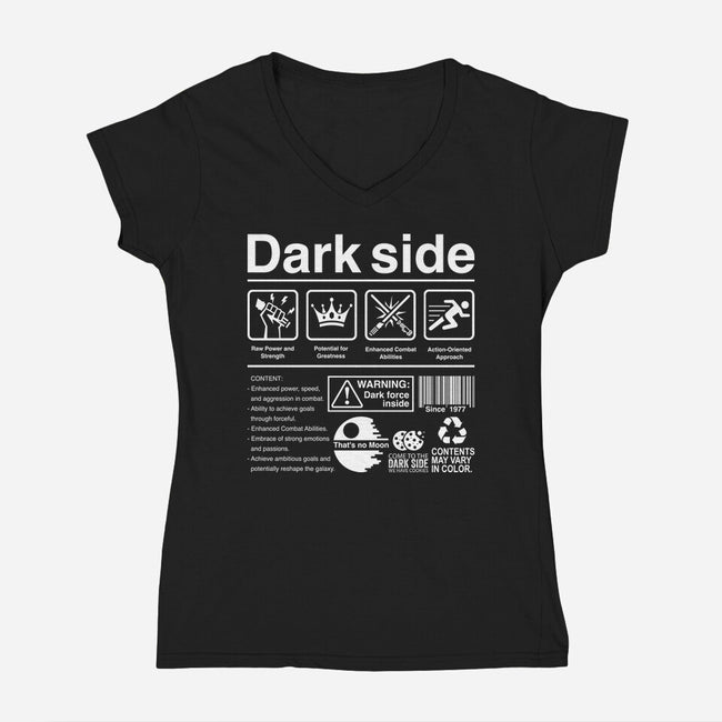 Dark Side Label-Womens-V-Neck-Tee-DrMonekers