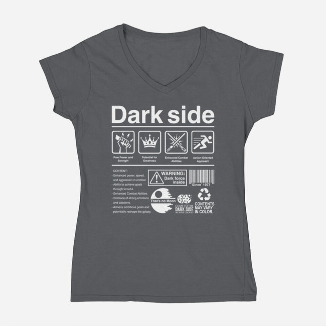 Dark Side Label-Womens-V-Neck-Tee-DrMonekers